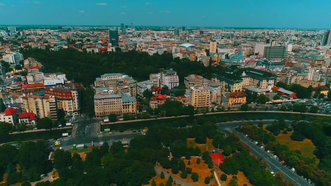 vista aérea de un paisaje urbano