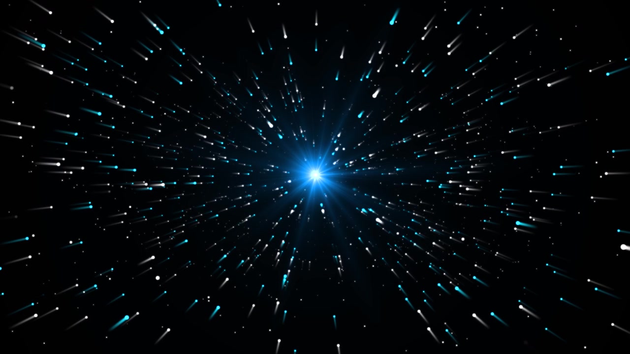 Cyberspace scifi technology flying at digital space sci fi tunnel blue neon big data hi tech flow