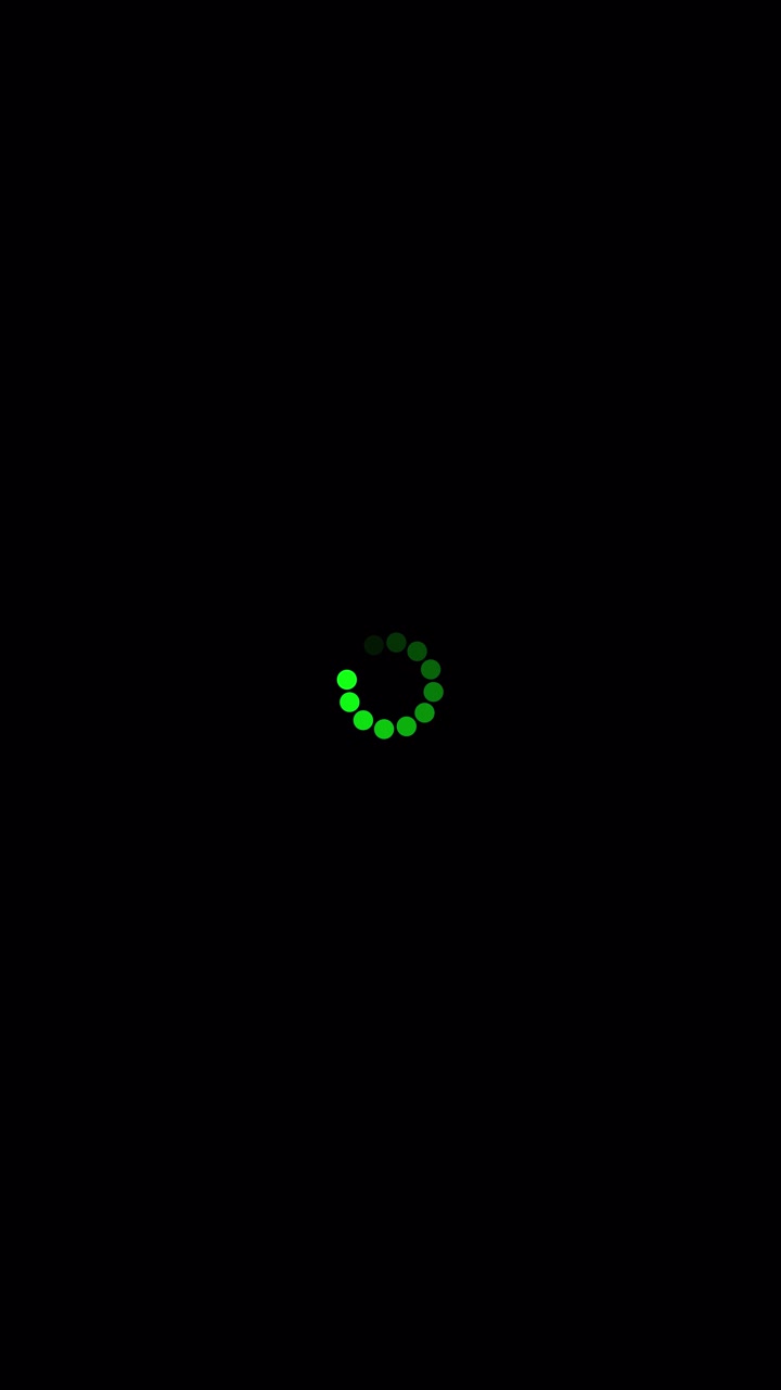 Green Loading Circle Animation on Black Background