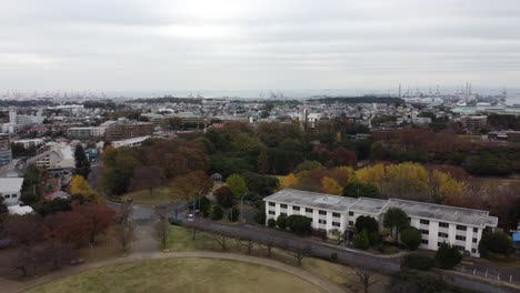 Vista-Aérea-Del-Horizonte-En-Yokohama