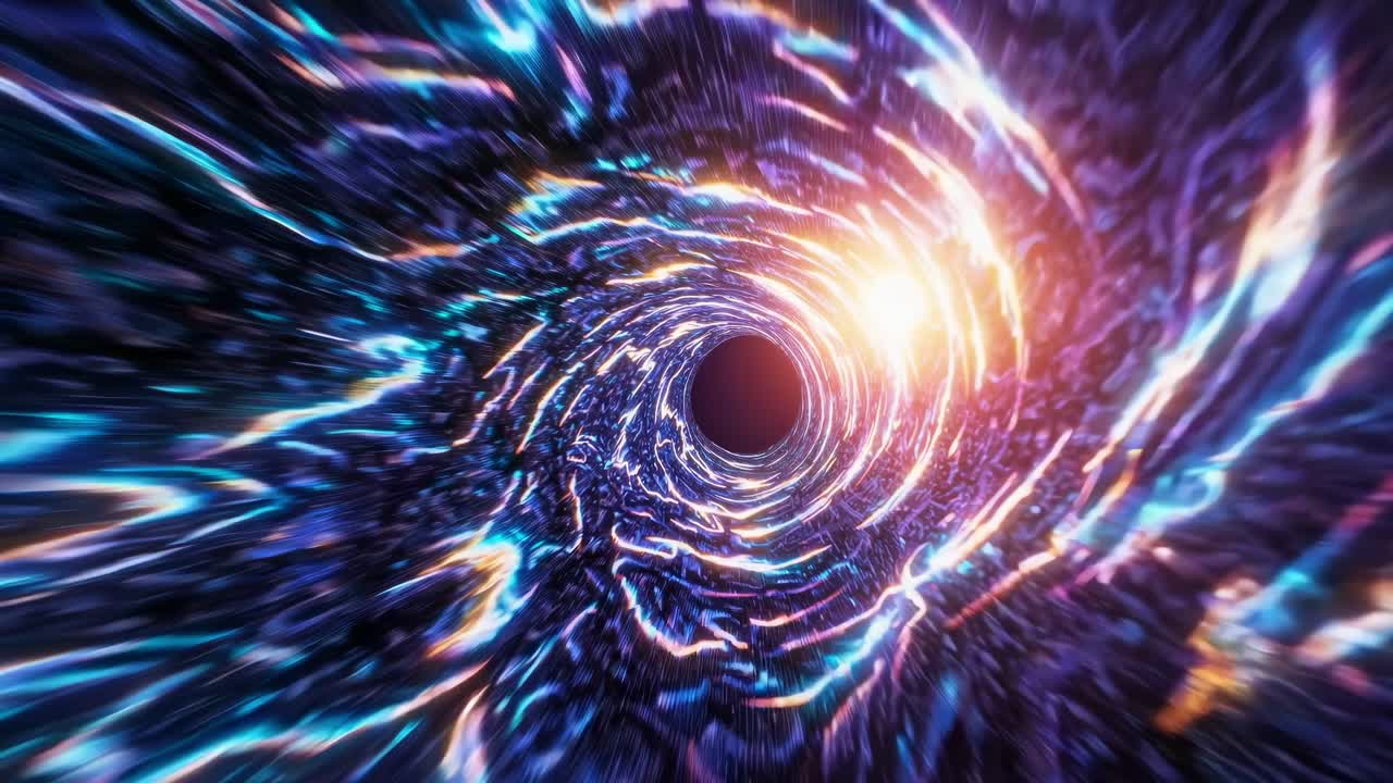 túnel de agujero de gusano abstracto