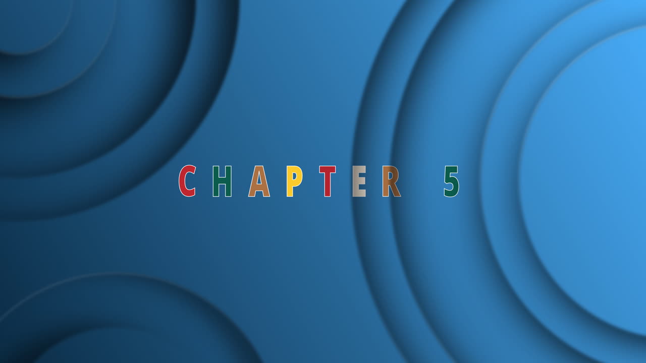 Chapter 5 - Text Animation effect with Christmas icons on blue Animated circles background