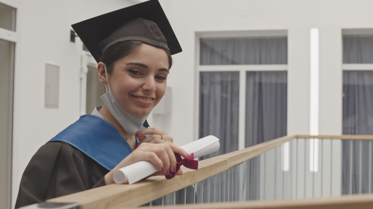 Beautiful Mixed-race Female Graduate