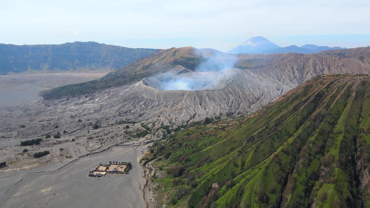 Aerial View of Mount Bromo Volcano in Indonesia