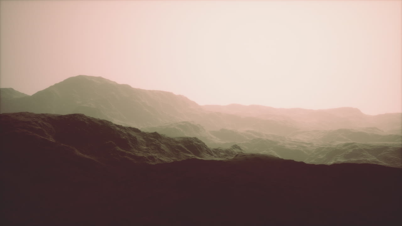 차가운 안개 가을 땅은 다채로운 그림자에