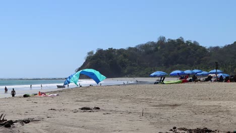 beach umbrellas and shade tent