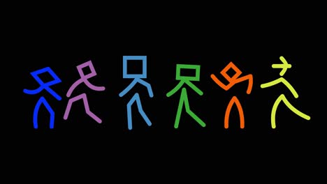 stick figure nerds show off their individuality with quirky dance moves