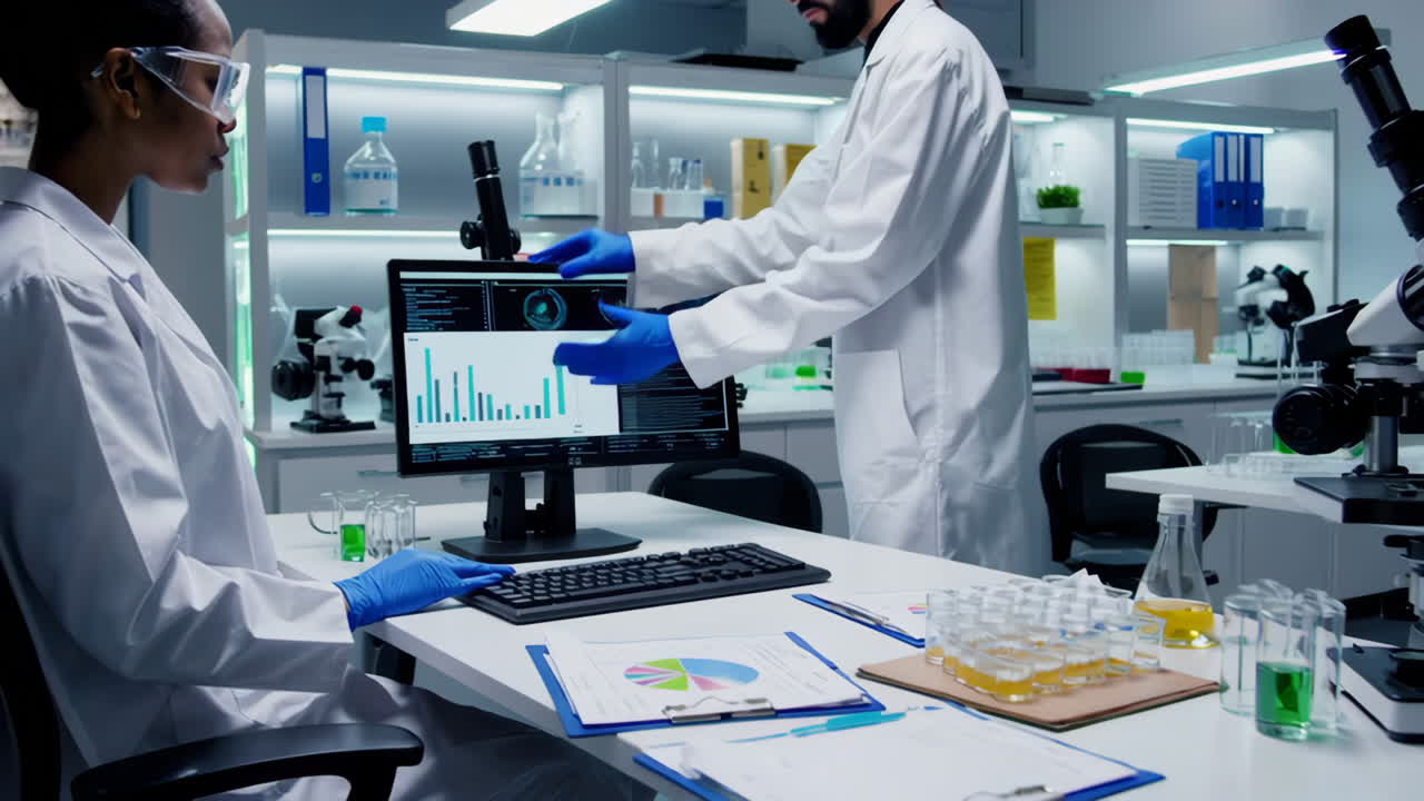 científicos que trabajan en un laboratorio