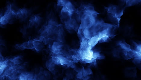 a blue smoke in the dark space