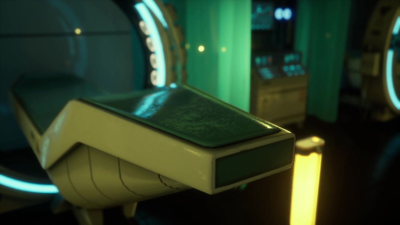 Stazione medica futuristica ad alta tecnologia con attrezzature avanzate
