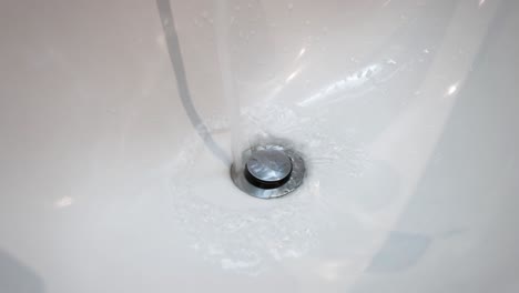 water spiraling down a sink drain