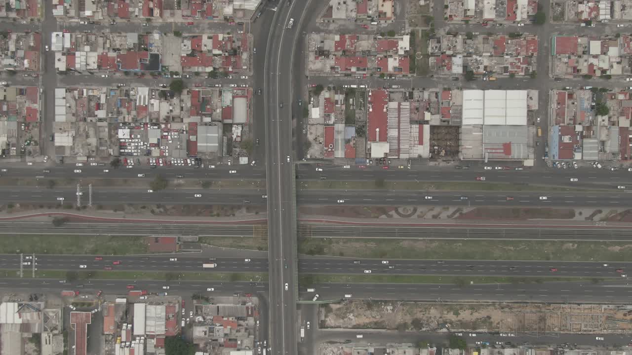 vista aérea drone 1, avenida central ecatepec ciudad de méxico