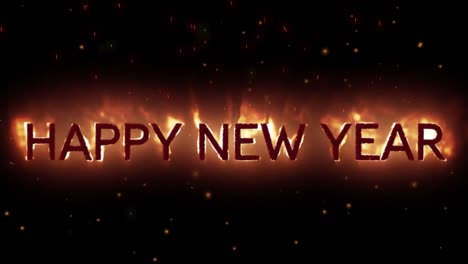 Animation-of-burning-happy-new-year-on-black-background