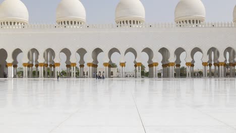 uae summer day light main mosque hall view 4k