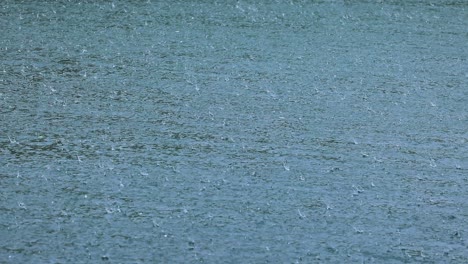 sfondo astratto, gocce di pioggia sull'acqua.