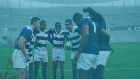 animación de estadísticas sobre jugadores de rugby