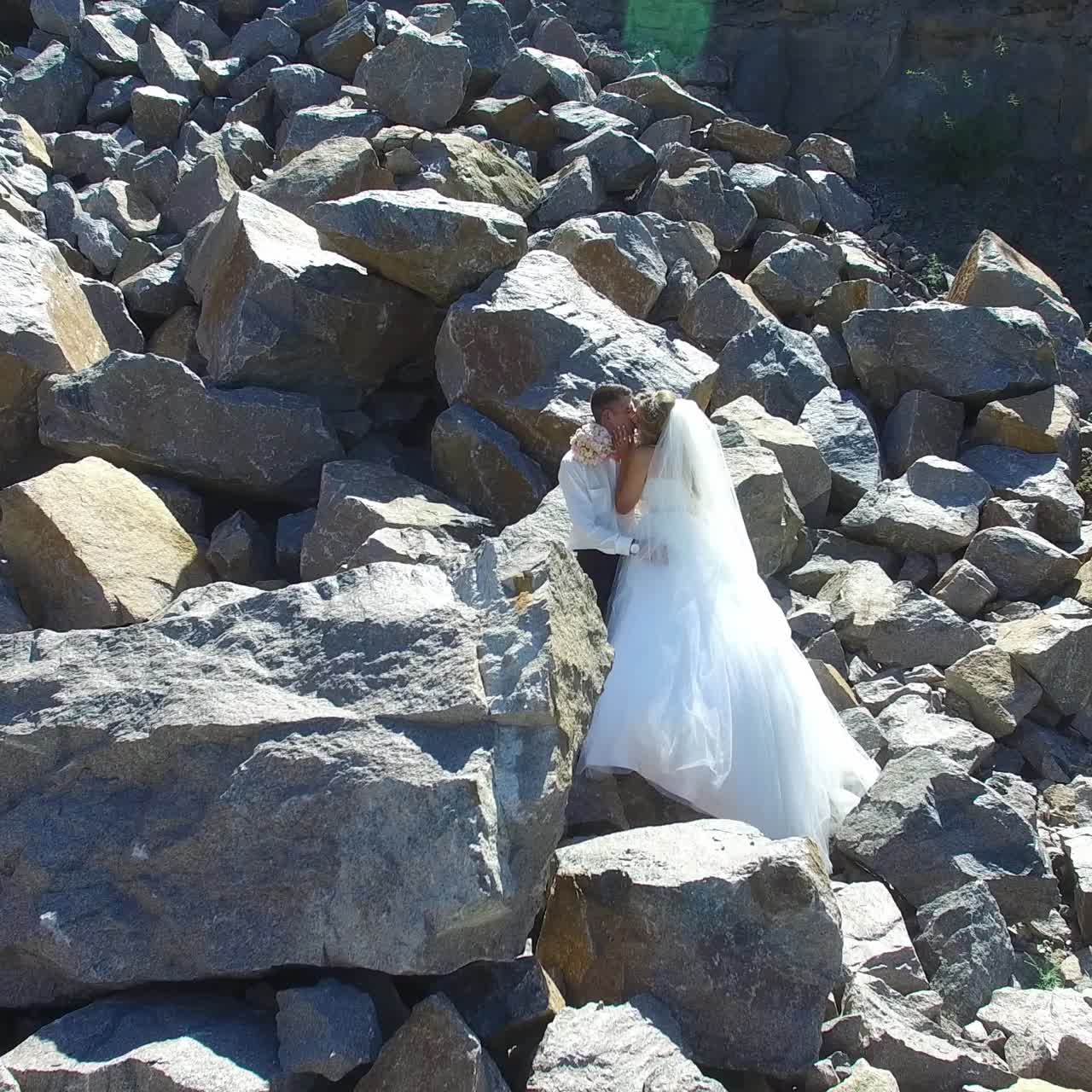 Young Wedding Couple Outdoor