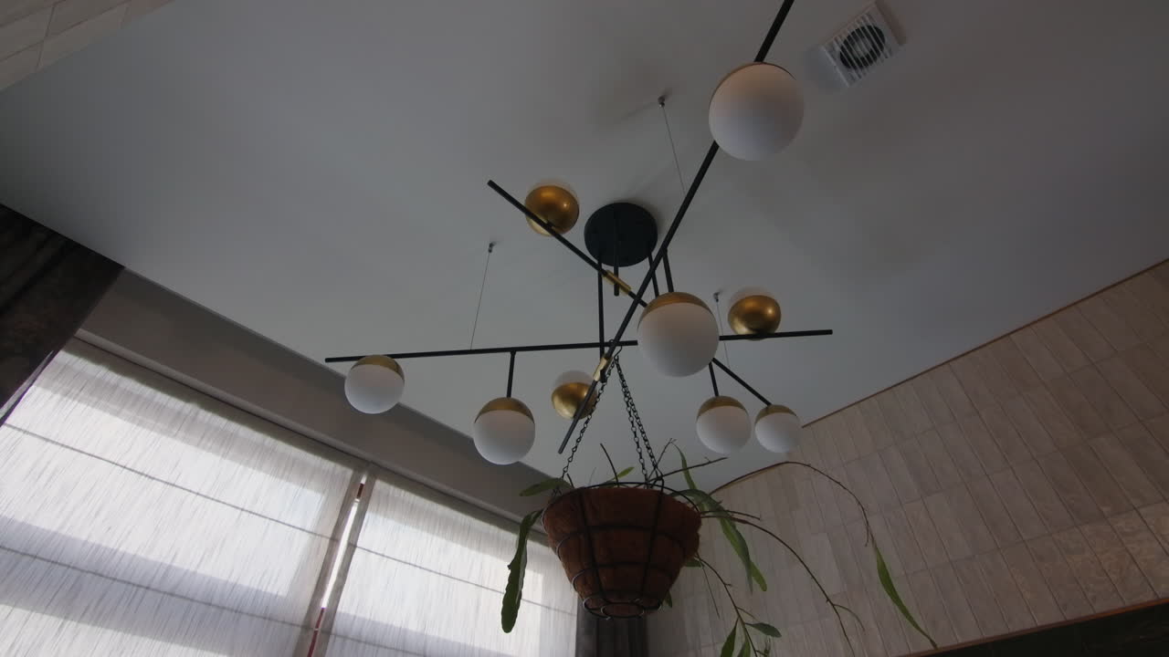 candelabro moderno con planta