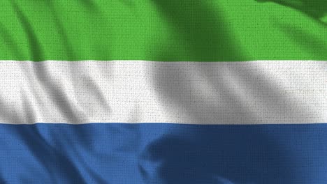 sierra leone flag - realistic 4k - 60 fps flag of the sierra leone waving in the wind.