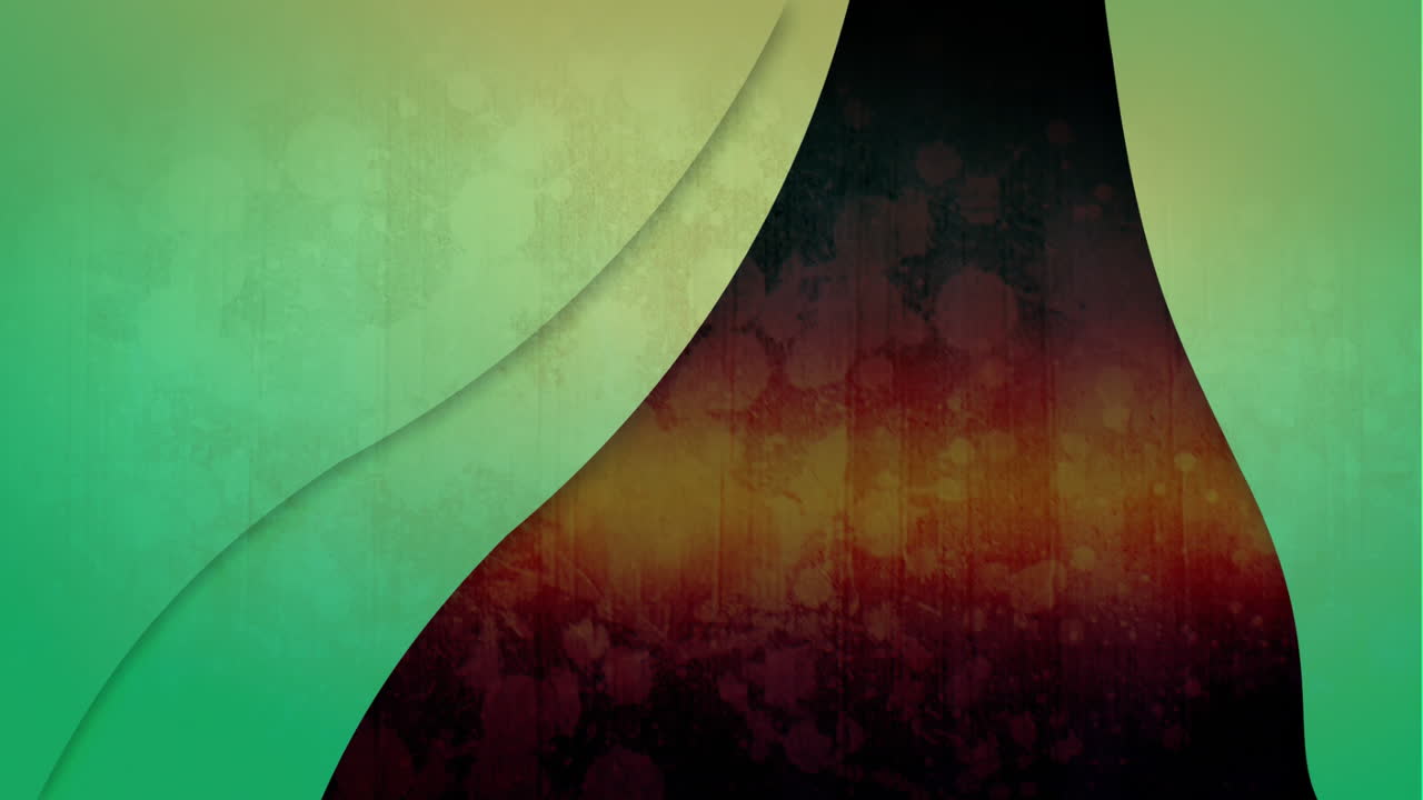 Animation of moving green shapes on black background