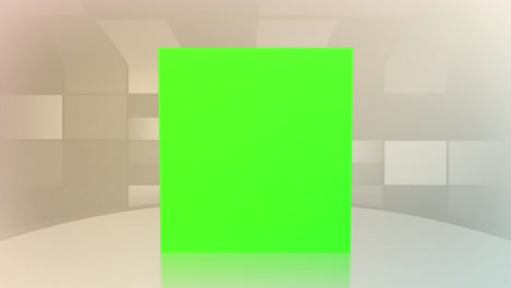 Animation-Eines-Quadrats-Mit-Kopierraum-über-Formen-Auf-Grauem-Hintergrund