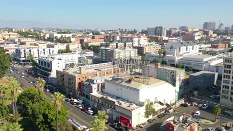 Antenne-Von-Westlake-Theatre-Schild-Und-Downtown-Los-Angeles-Aus-Wilshire-District-In-Der-Nähe-Von-Macarthur-Park