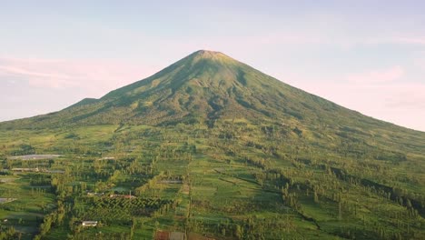 mount sindoro with rural view countryside and tobacco plantations