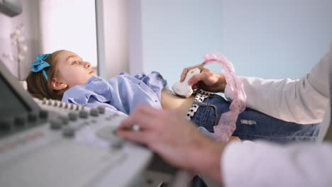 a young girl undergoing an ultrasound examination