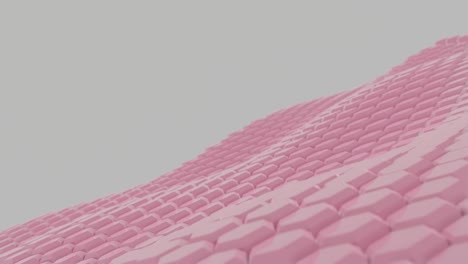 hexágonos futuristas abstractos tecnología de ondas animación de fondo renderización 3d