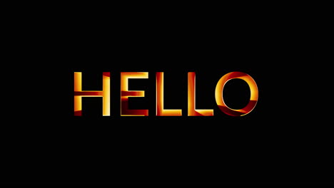 animación de texto de saludo de bucle continuo