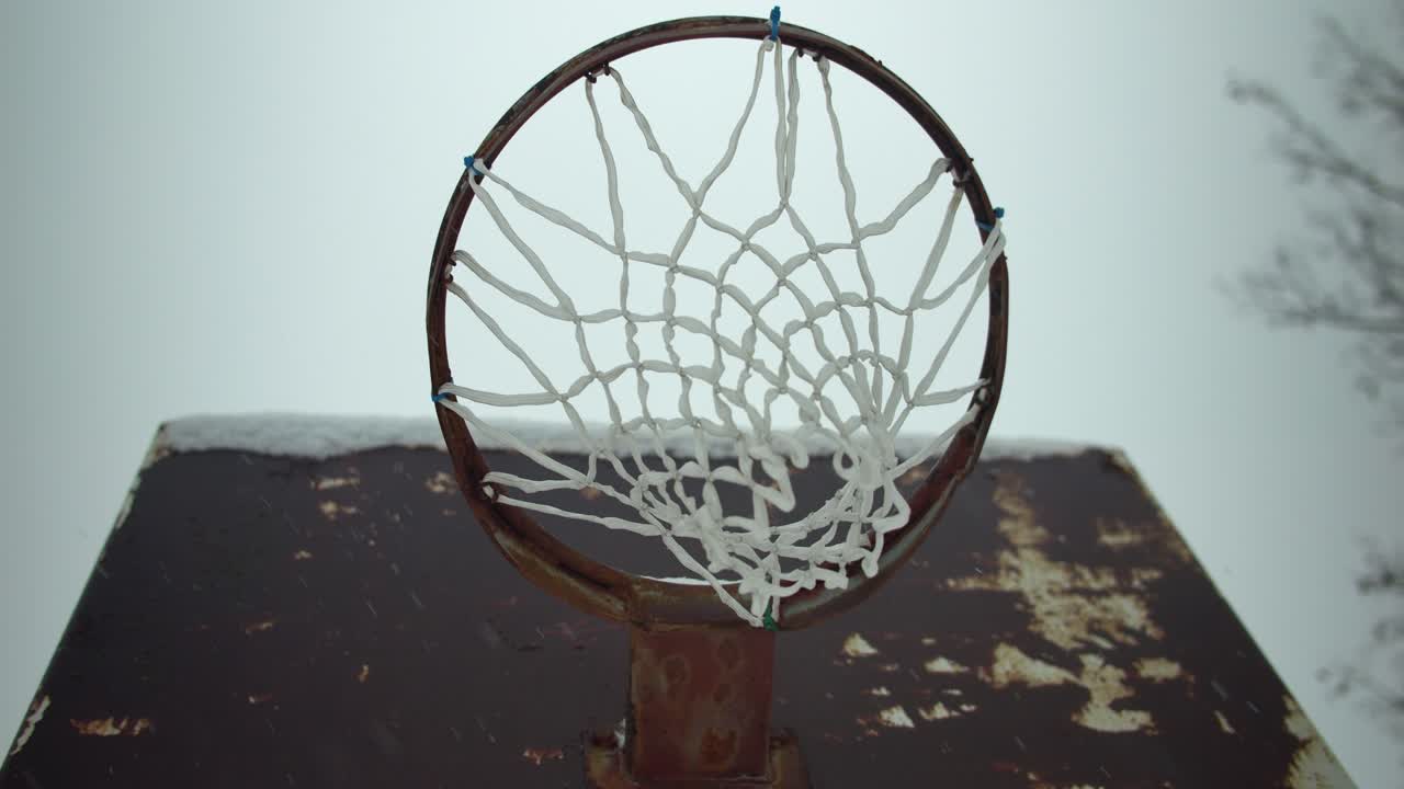 느린 동작의 눈에서 농구 허프