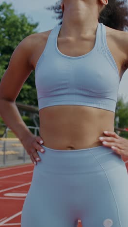 female athlete preparing for a run