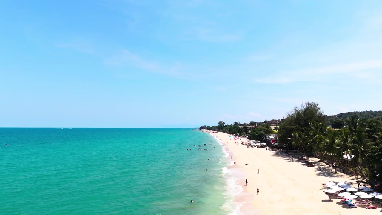 Sobrevuela la playa de Lamai en Koh Samui
