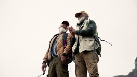 senior men on a hiking adventure