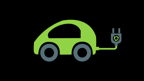 eco-car-icon-Animation.-Vehicle-loop-animation-with-alpha-channel,-green-screen.