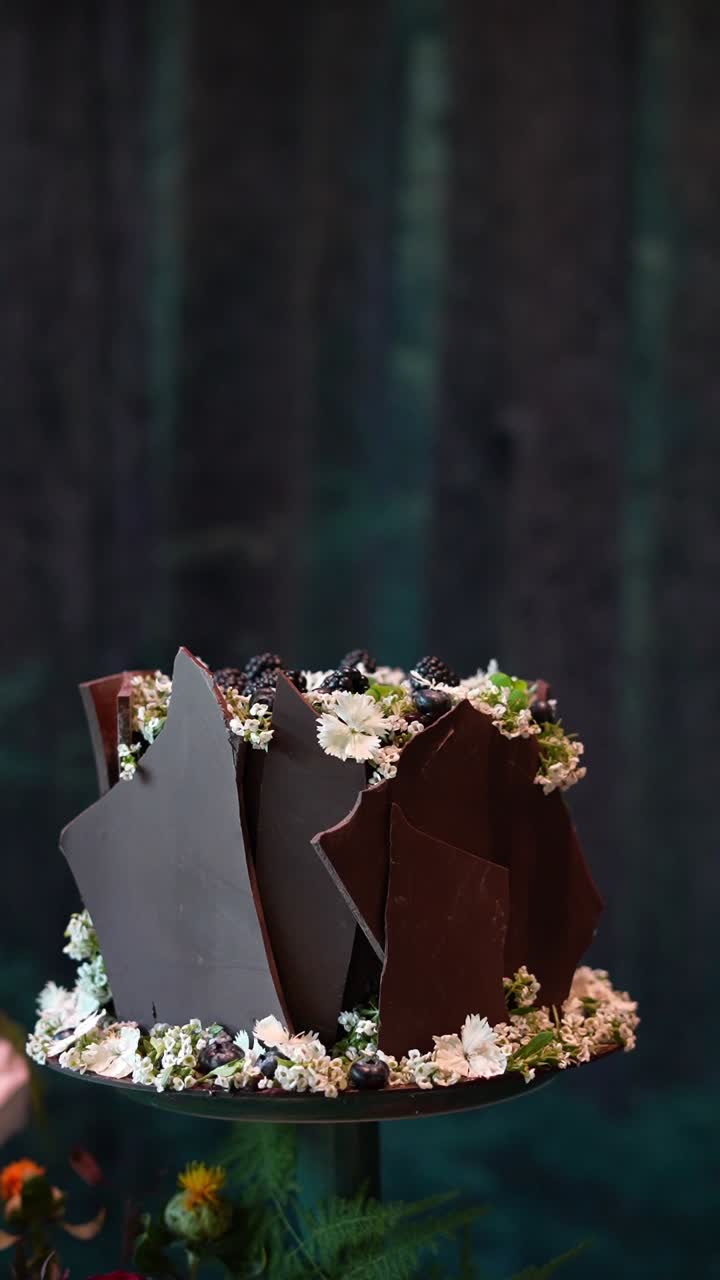 A view of a decorated table with flowers, close up shot