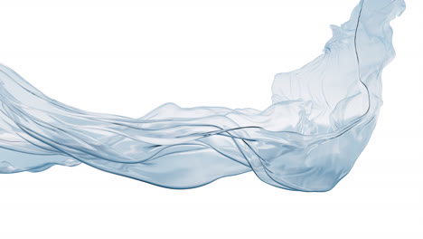 flowing transparent cloth with alpha channel, 3d rendering.