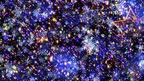 la nieve mágica de navidad de 4k. papel tapiz en bucle