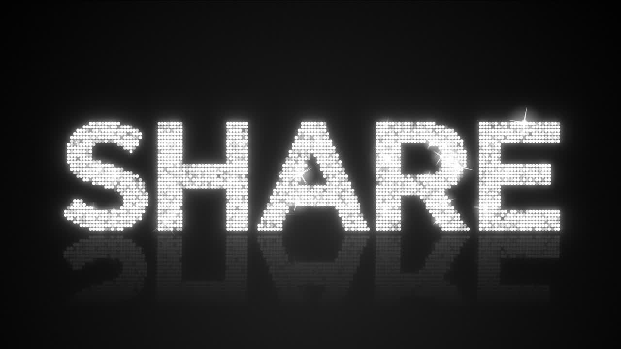 Glamorous SHARE sign background looping animation