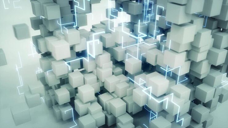 Abstract cube network.