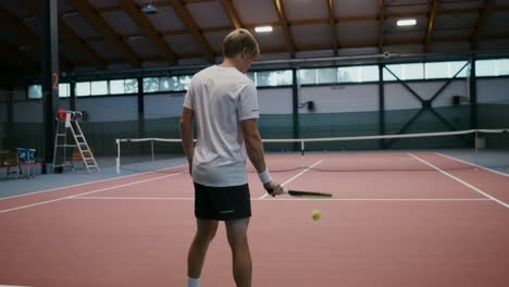 indoor tennis practice