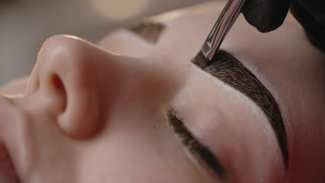 eyebrow microblading procedure