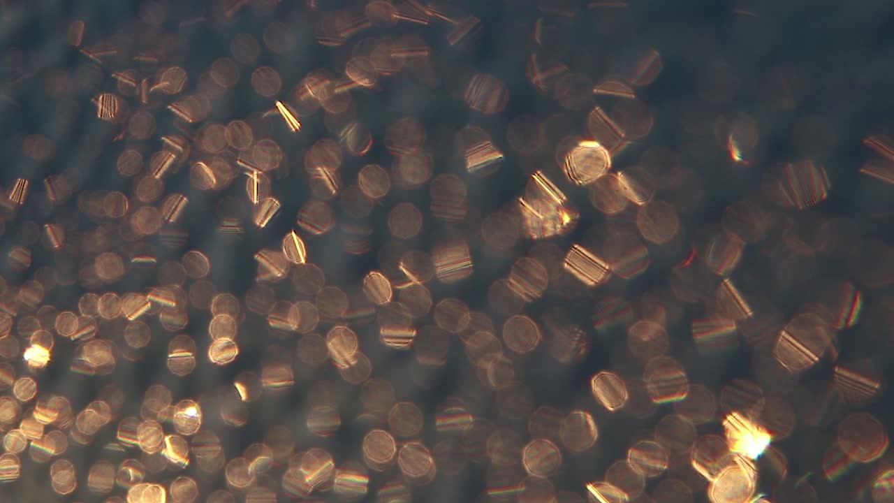 primer plano de un bokeh dorado que brilla sobre una superficie áspera durante un amanecer de verano-1