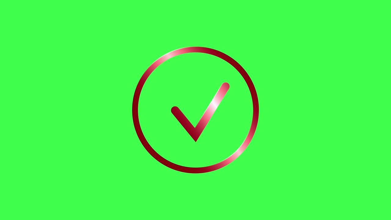 Check mark 3d icon animation