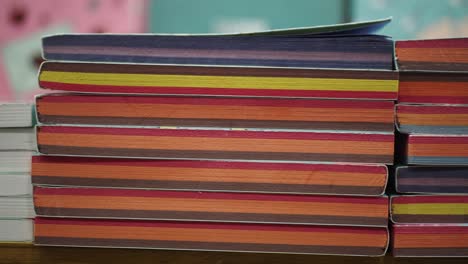 stacked colorful books