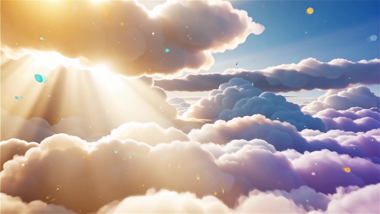 Christian Heavenly Light Worship Background