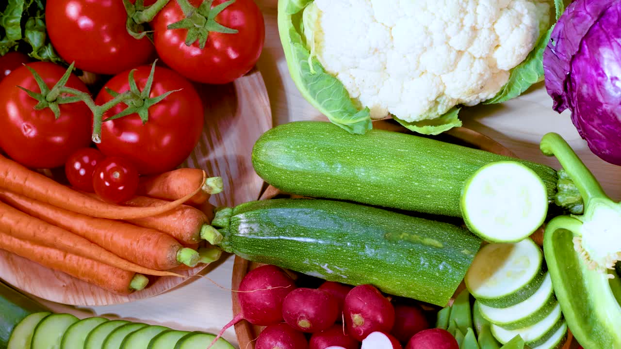 hortalizas variadas expuestas en un arreglo vibrante