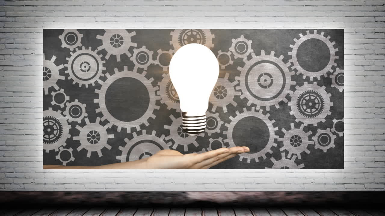 лампочка с зубчатыми колесами видео