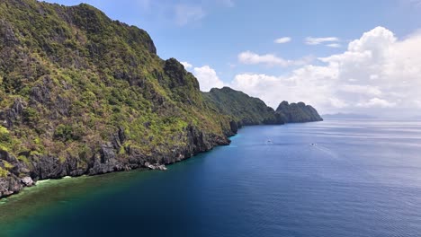 aerial viewpoint at matinlo island, calm waters and stunning views at this paradisiac spot in the philippines