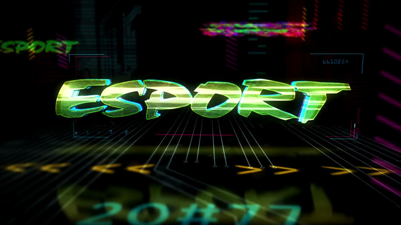 Intro i cyberpunk-stil med Esport gaming-tema